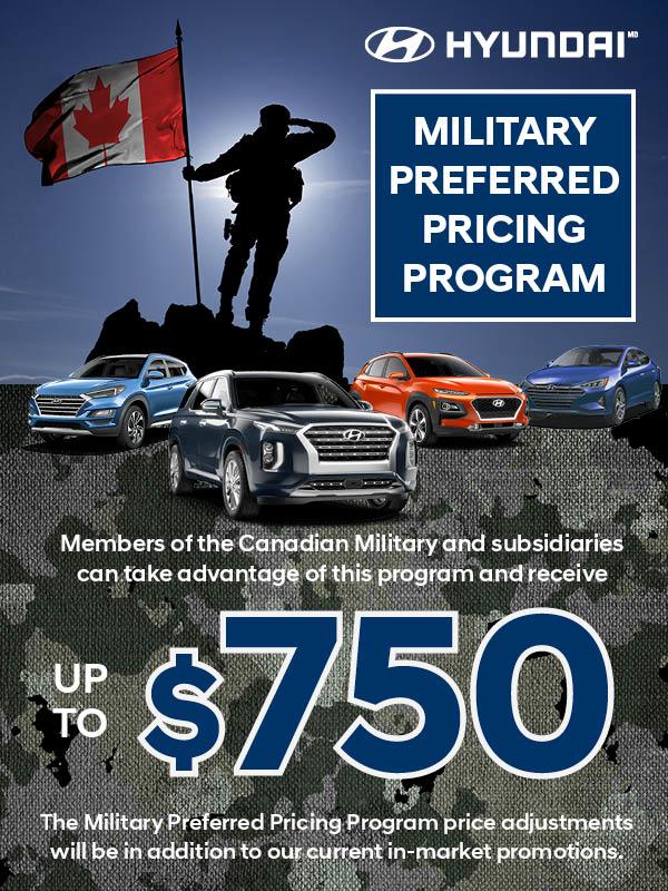 Hyundai Military Preferred Pricing Program